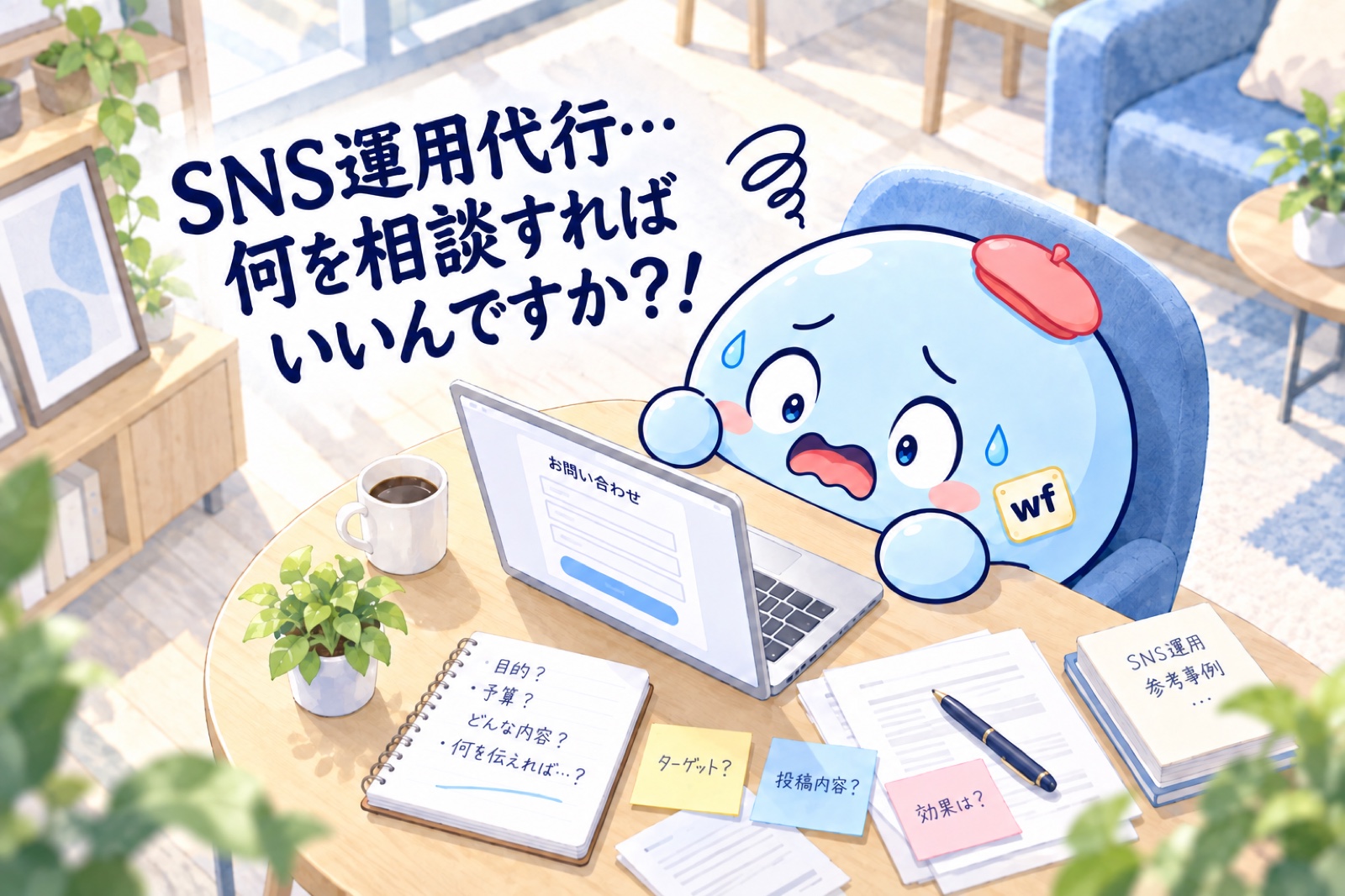 SNS運用代行の初回相談で伝えたい5項目を解説した記事のアイキャッチ
